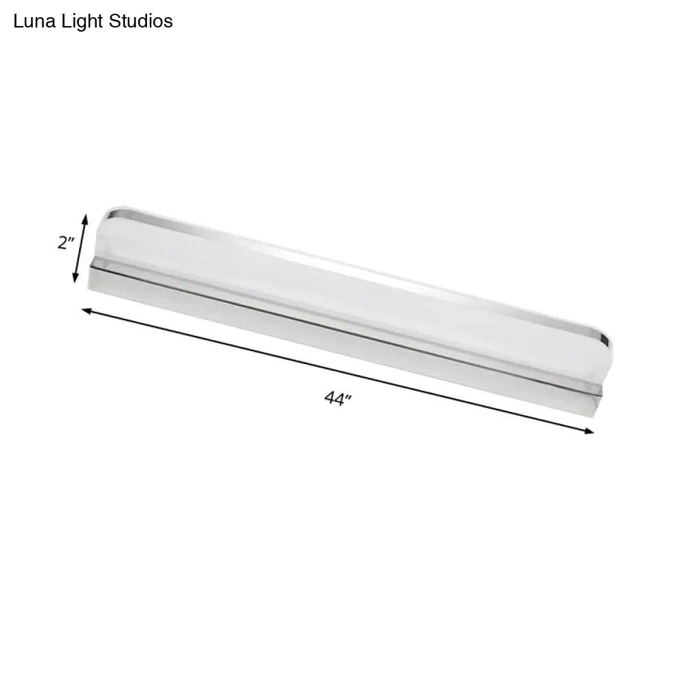 DecorBites™ Minimalist LED Vanity Wall Light with Ultra-Thin Acrylic Design - 9"/16.5" - Warm/White - Chrome Finish for Bathroom