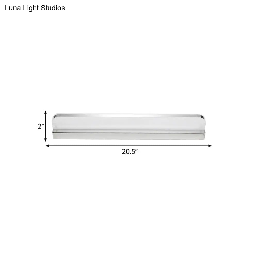 DecorBites™ Minimalist LED Vanity Wall Light with Ultra-Thin Acrylic Design - 9"/16.5" - Warm/White - Chrome Finish for Bathroom