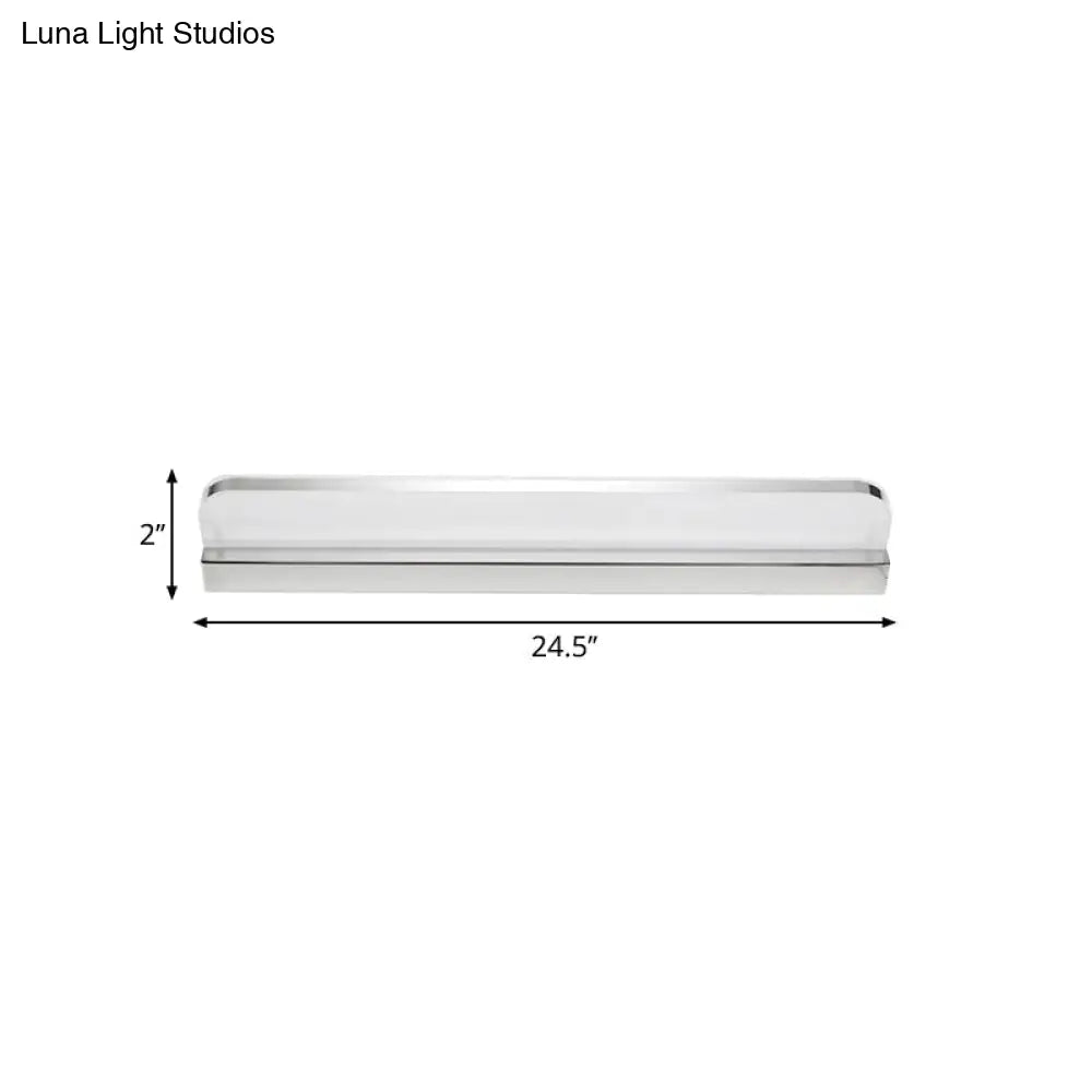DecorBites™ Minimalist LED Vanity Wall Light with Ultra-Thin Acrylic Design - 9"/16.5" - Warm/White - Chrome Finish for Bathroom