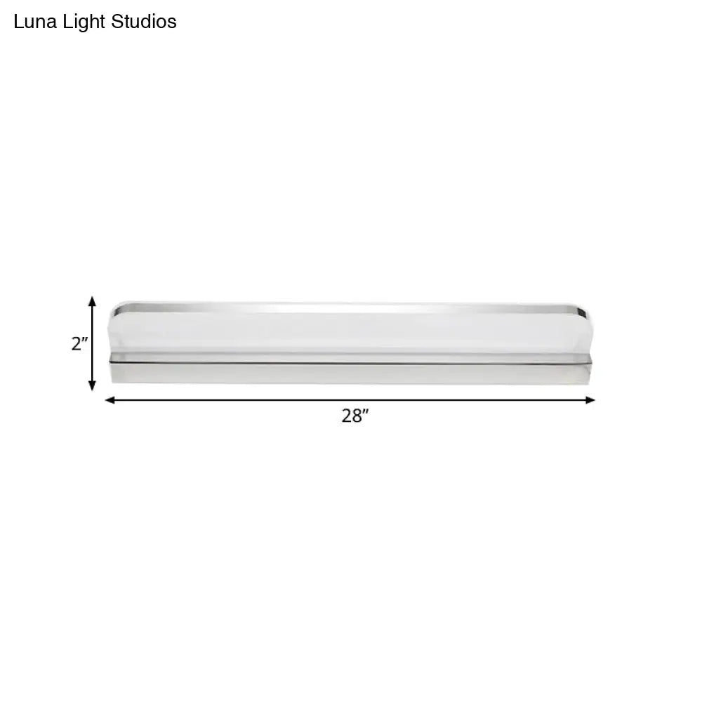 DecorBites™ Minimalist LED Vanity Wall Light with Ultra-Thin Acrylic Design - 9"/16.5" - Warm/White - Chrome Finish for Bathroom