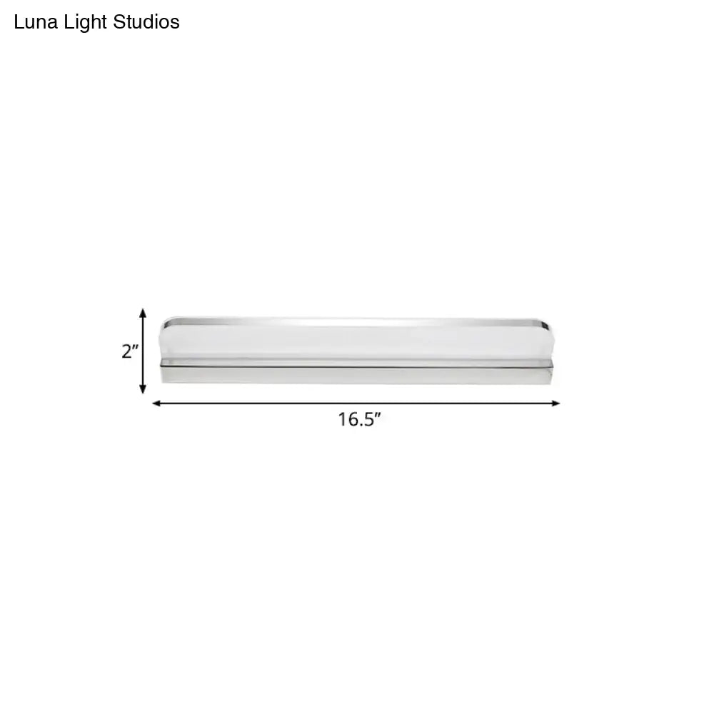 DecorBites™ Minimalist LED Vanity Wall Light with Ultra-Thin Acrylic Design - 9"/16.5" - Warm/White - Chrome Finish for Bathroom