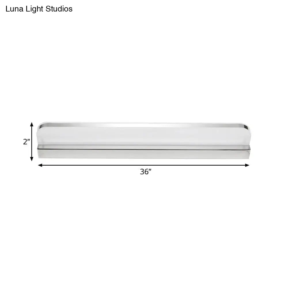 DecorBites™ Minimalist LED Vanity Wall Light with Ultra-Thin Acrylic Design - 9"/16.5" - Warm/White - Chrome Finish for Bathroom