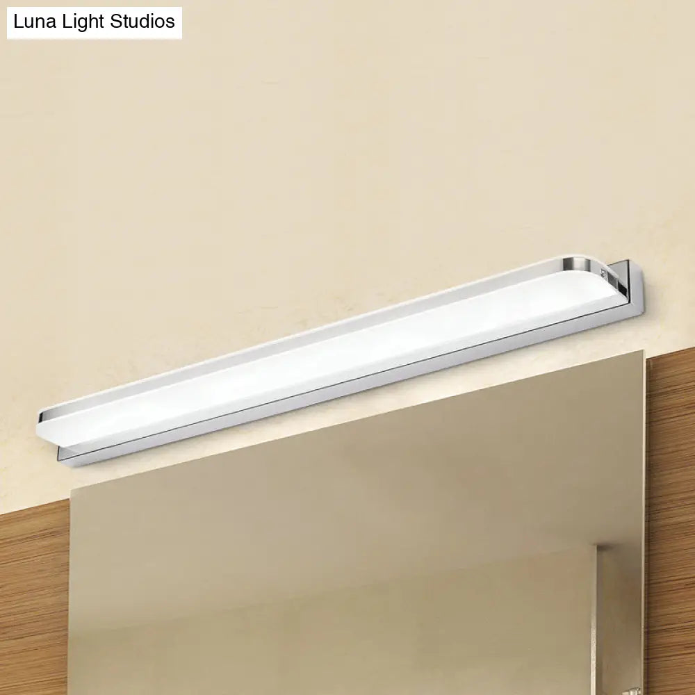 DecorBites™ Minimalist LED Vanity Wall Light with Ultra-Thin Acrylic Design - 9"/16.5" - Warm/White - Chrome Finish for Bathroom