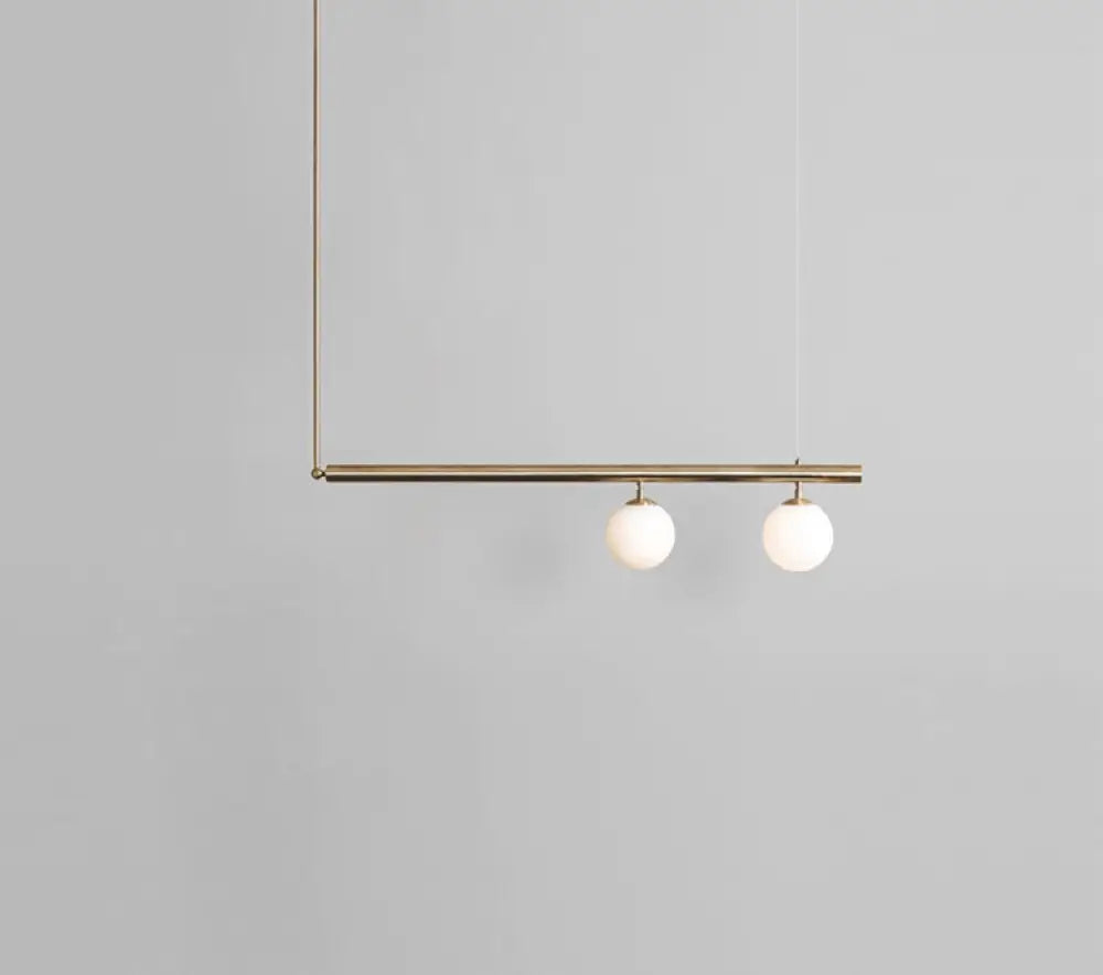 DecorBites™ Minimalist Metal Pendant Lighting with Gold Accents - Modern Globe Glass Island Ceiling Light for Living Room