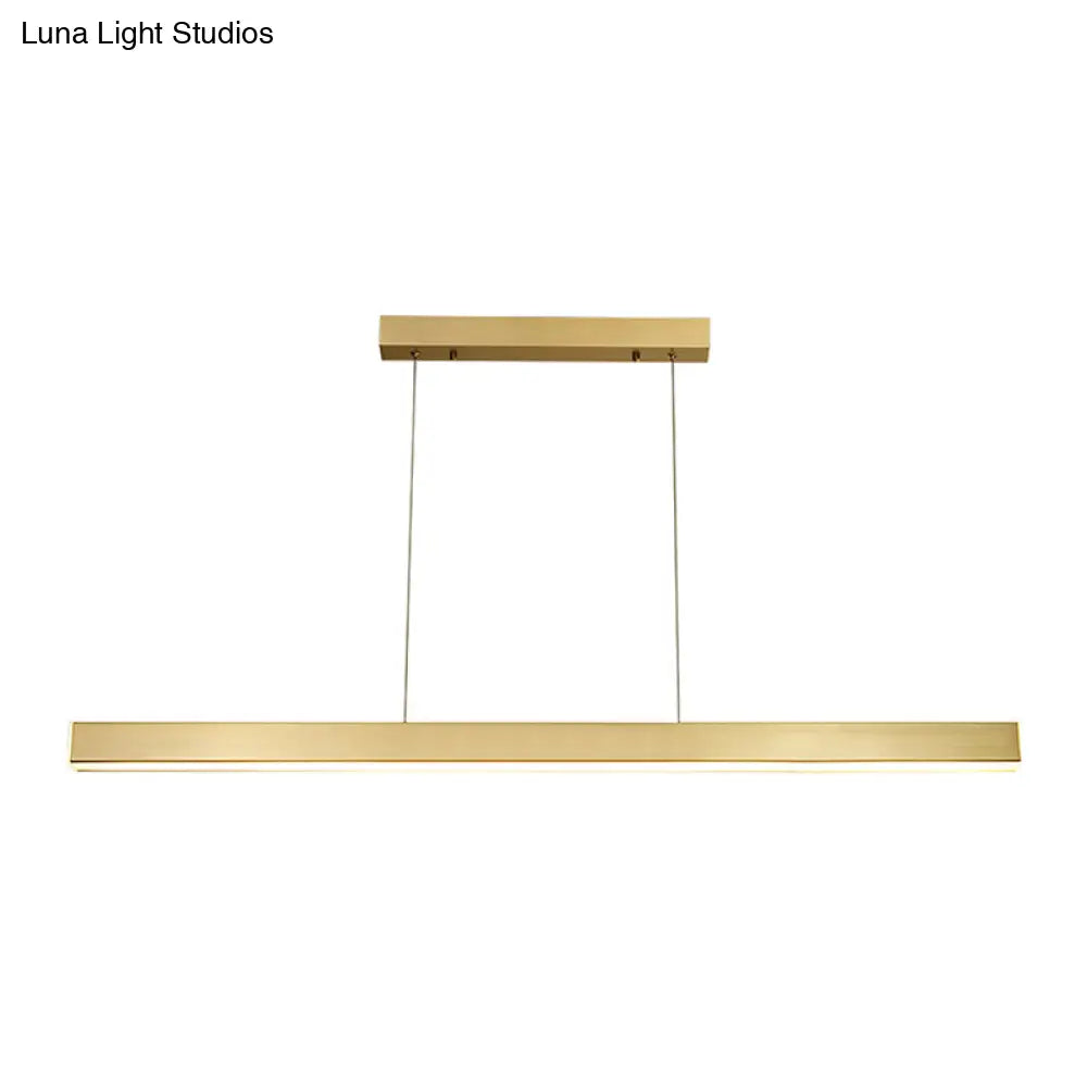 DecorBites™ Minimalist Rectangular LED Suspension Lamp - Metal Island Light Fixture