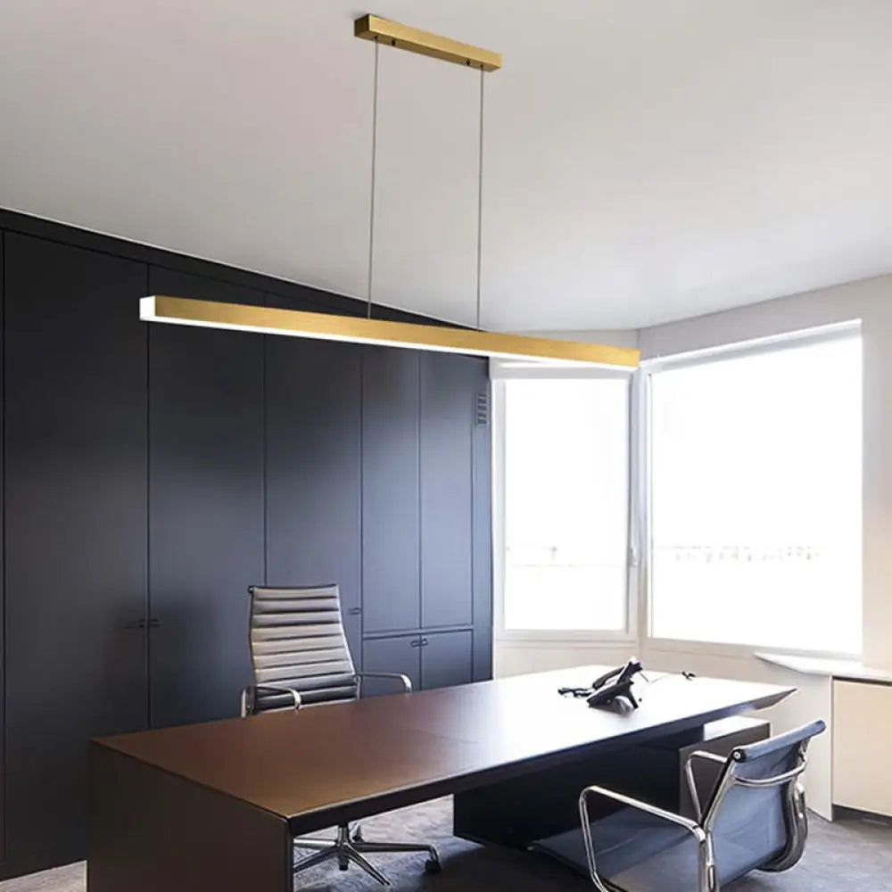 DecorBites™ Minimalist Rectangular LED Suspension Lamp - Metal Island Light Fixture