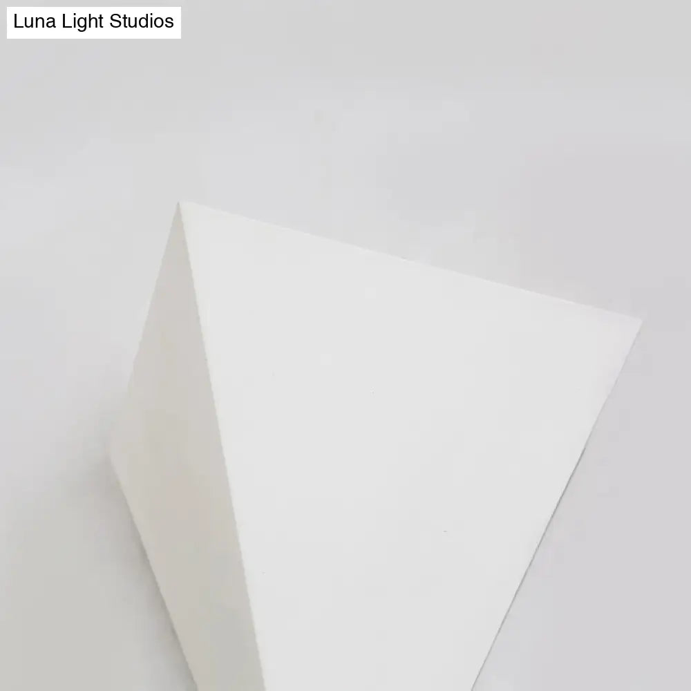 DecorBites™ Minimalist Triangle Metallic Wall Lamp with LED Warm/White Lighting for Living Room
