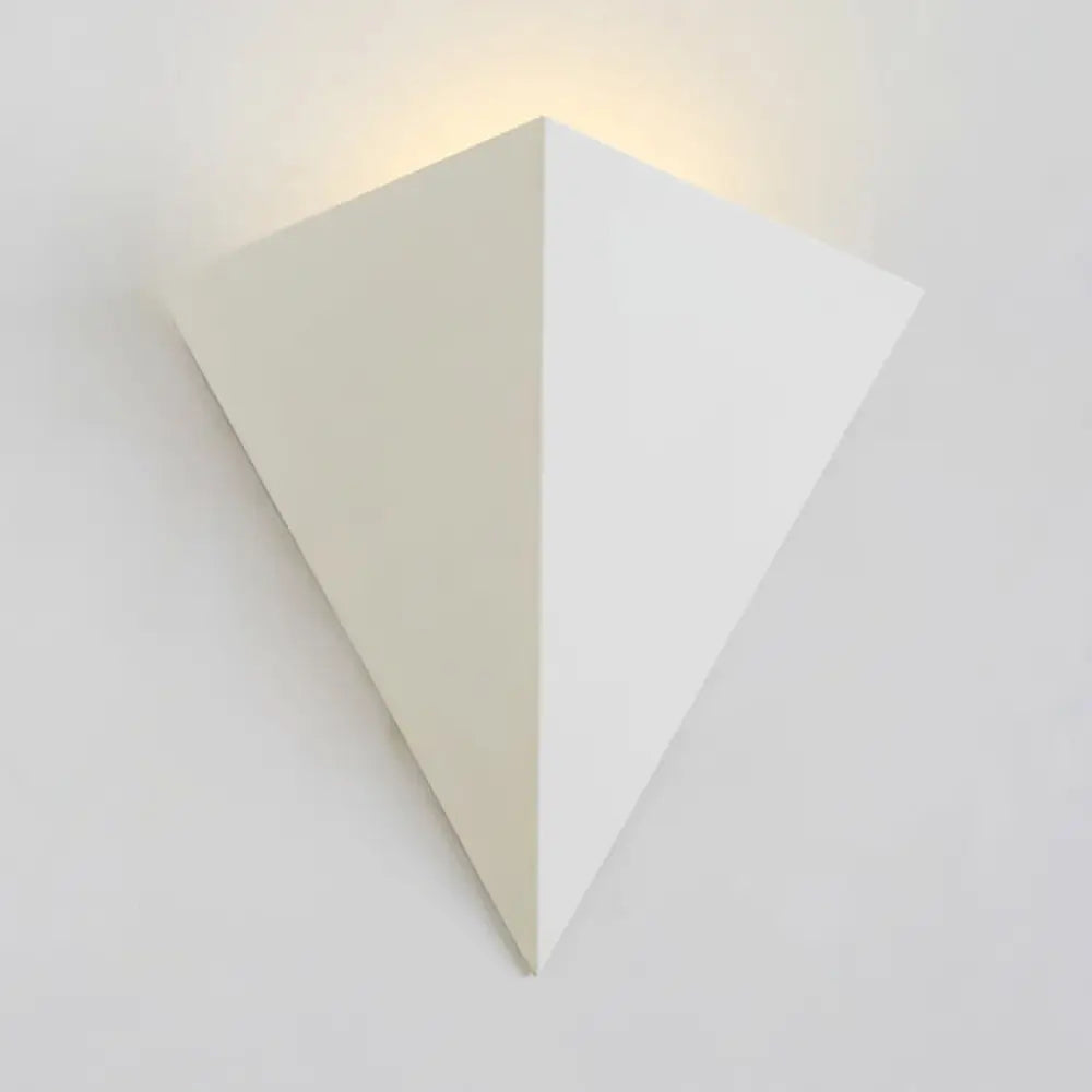 DecorBites™ Minimalist Triangle Metallic Wall Lamp with LED Warm/White Lighting for Living Room