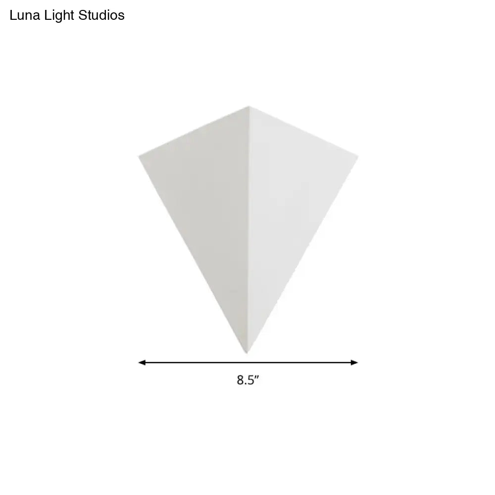 DecorBites™ Minimalist Triangle Metallic Wall Lamp with LED Warm/White Lighting for Living Room