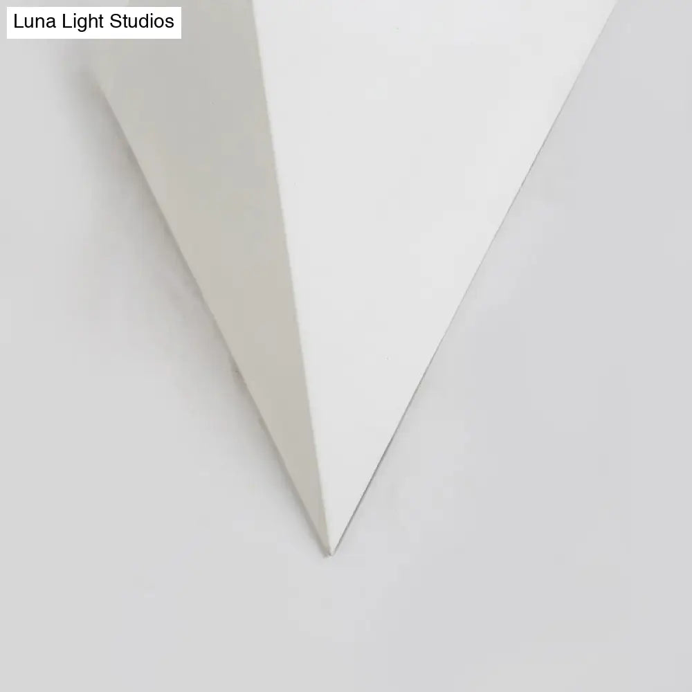DecorBites™ Minimalist Triangle Metallic Wall Lamp with LED Warm/White Lighting for Living Room