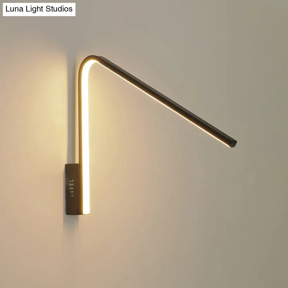 DecorBites™ Minimalist V-Shaped LED Wall Lamp Kit - Silica Gel Corridor Sconce Lighting in Warm/White Light (Black/White)