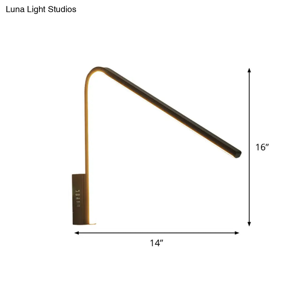 DecorBites™ Minimalist V-Shaped LED Wall Lamp Kit - Silica Gel Corridor Sconce Lighting in Warm/White Light (Black/White)