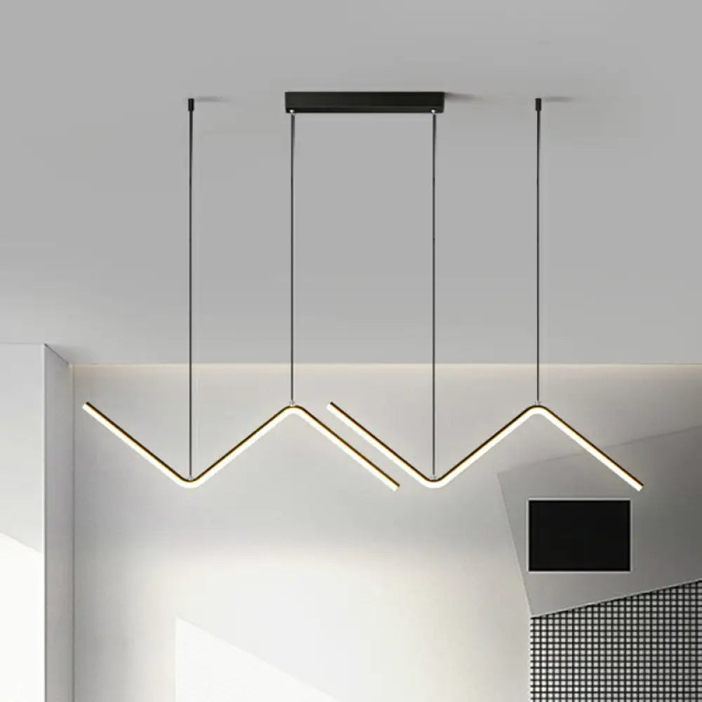 DecorBites™ Minimalist Z-Shaped Island Pendant LED Light Fixture for Dining Room