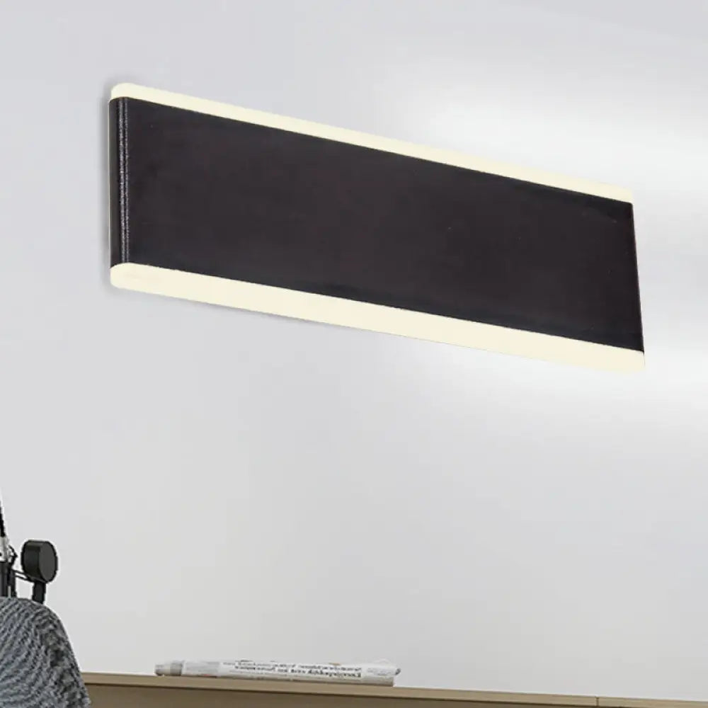 DecorBites™ Minimalistic Black Rectangle LED Aluminum Wall Light Fixture for Dining Room - Sizes: 4.5"/7" Dia