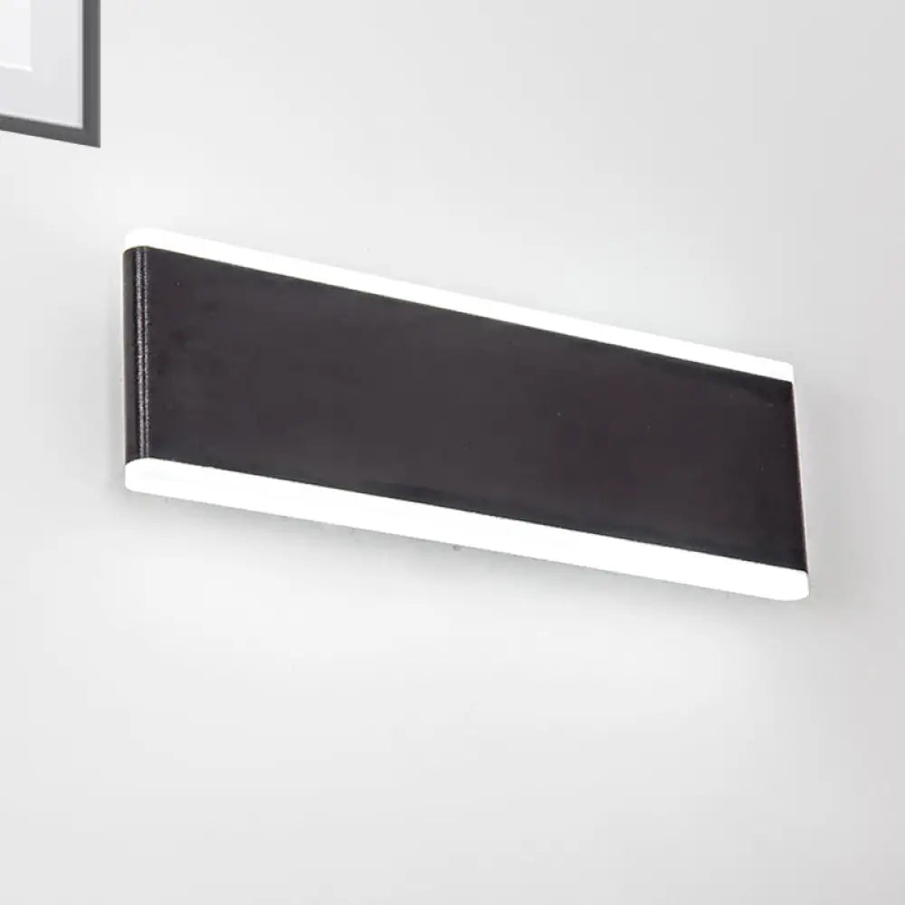 DecorBites™ Minimalistic Black Rectangle LED Aluminum Wall Light Fixture for Dining Room - Sizes: 4.5"/7" Dia
