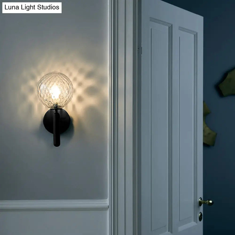 DecorBites™ Minimalistic Glass Wall Sconce - Ball Shade Corridor Light (1-Head)