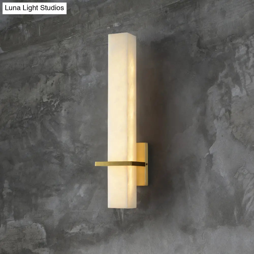 DecorBites™ Minimalistic Marble Wall Sconce - White LED Light for Aisle, Wall Mounted