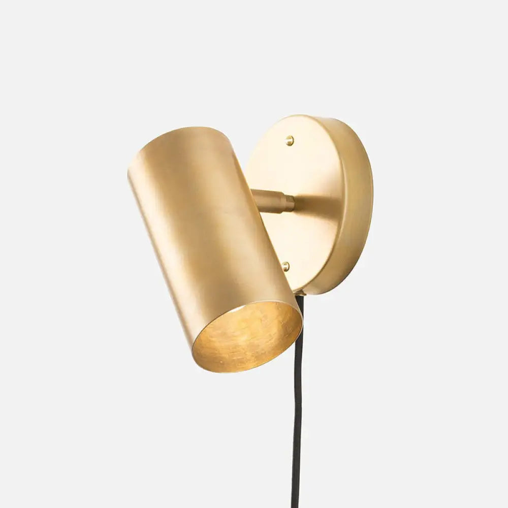 DecorBites™ Minimalistic Metal Adjustable Tubular Wall Lamp with 1-Light Bedside Spotlight