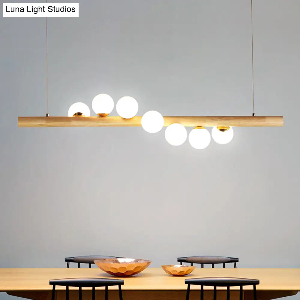 DecorBites™ Minimalistic Milk Glass Suspension Light: Elegant Jewelry Pendant for Dining Room
