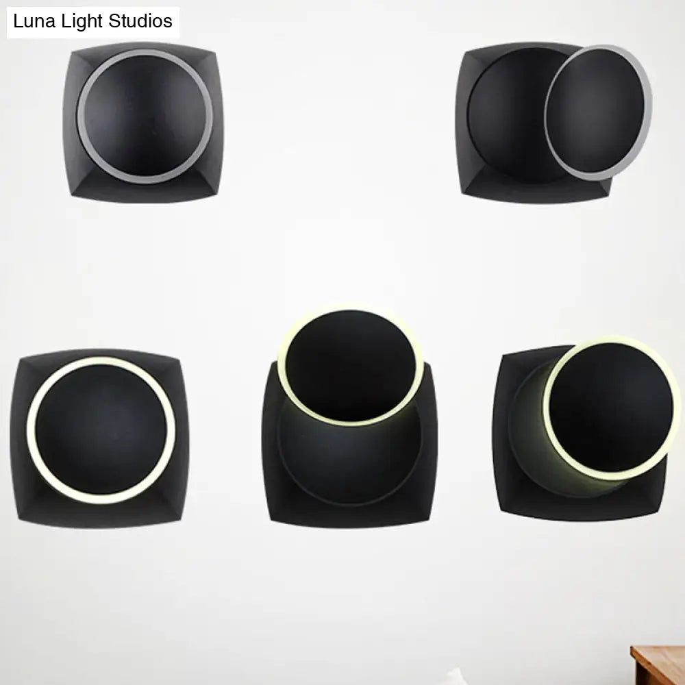 DecorBites™ Minimalistic Rotatable Metallic Wall Sconce with LED Warm/White Lighting