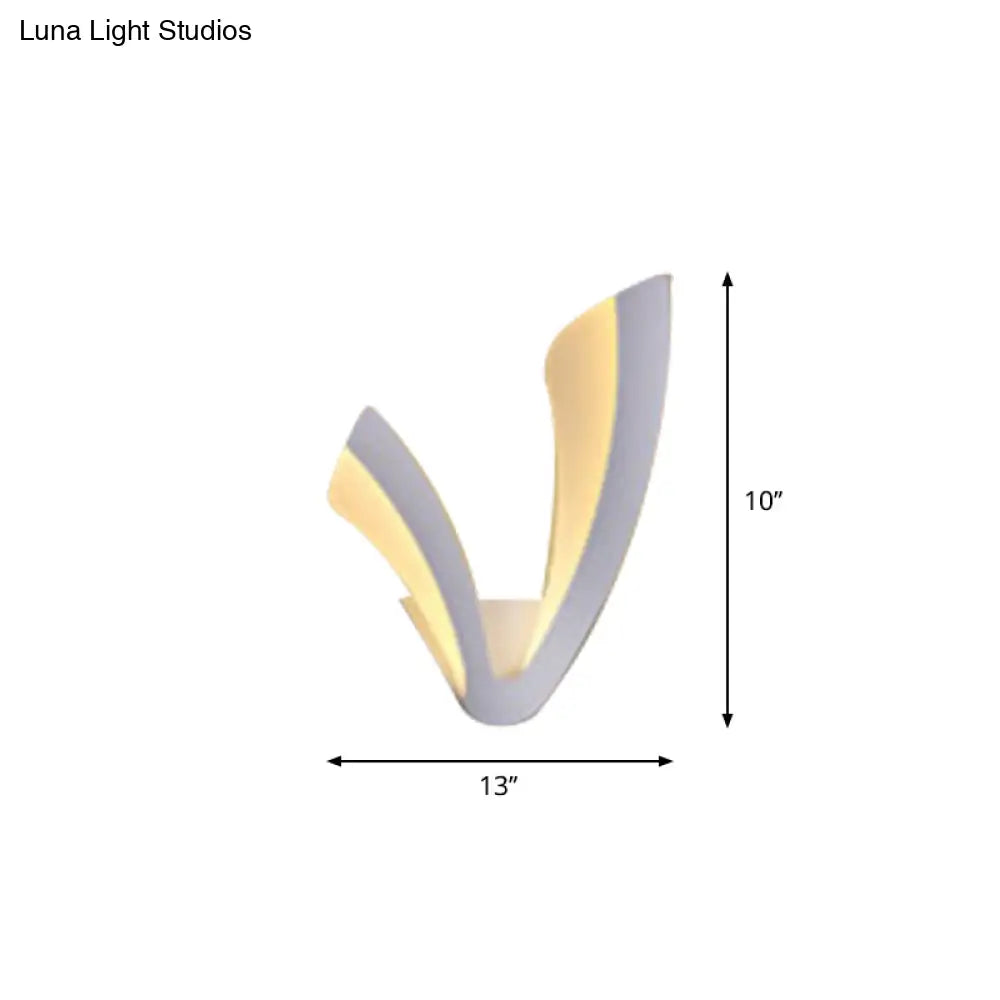 DecorBites™ Minimalistic White Acrylic LED Wall Lamp for Bedroom - Diamond Twig Flower Design