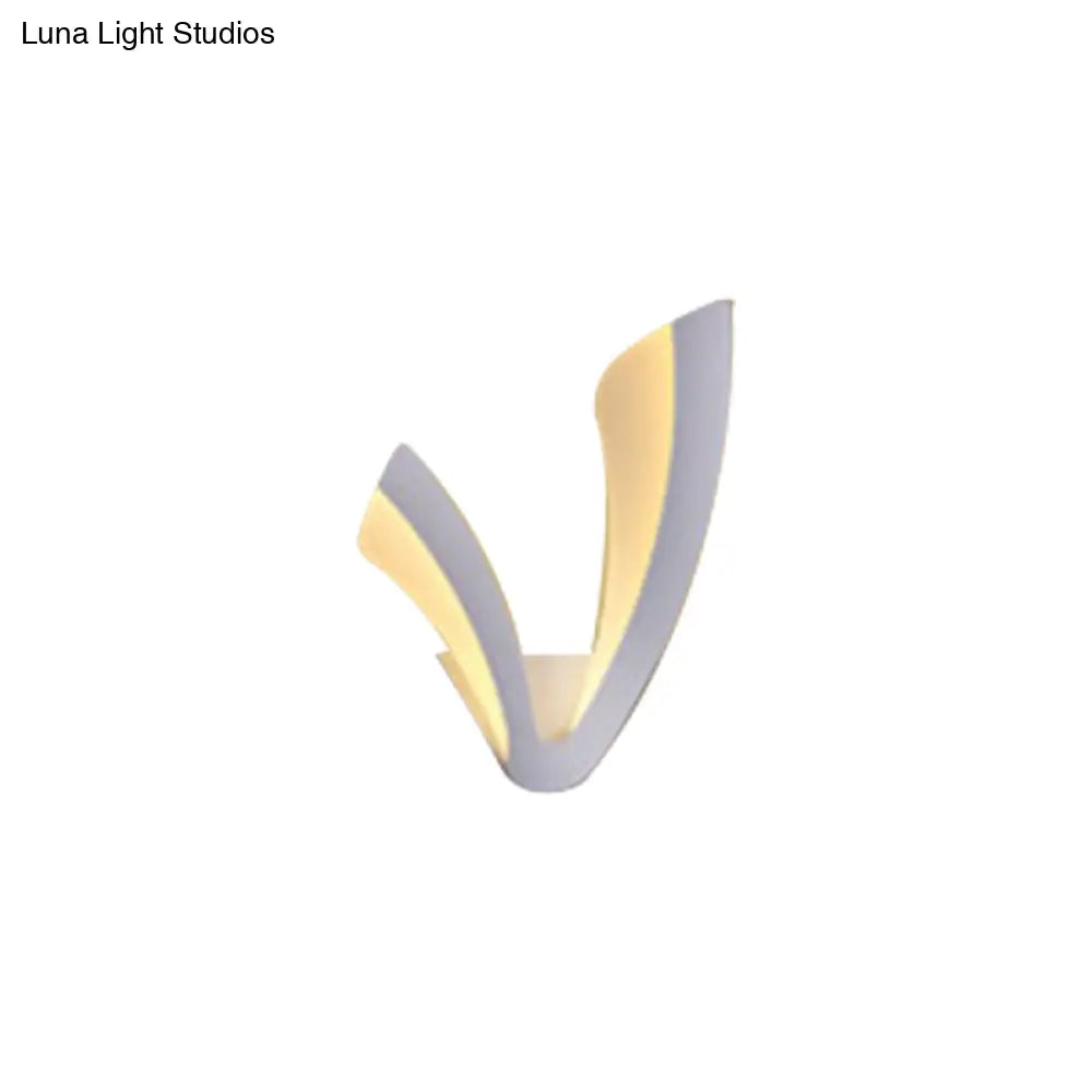 DecorBites™ Minimalistic White Acrylic LED Wall Lamp for Bedroom - Diamond Twig Flower Design