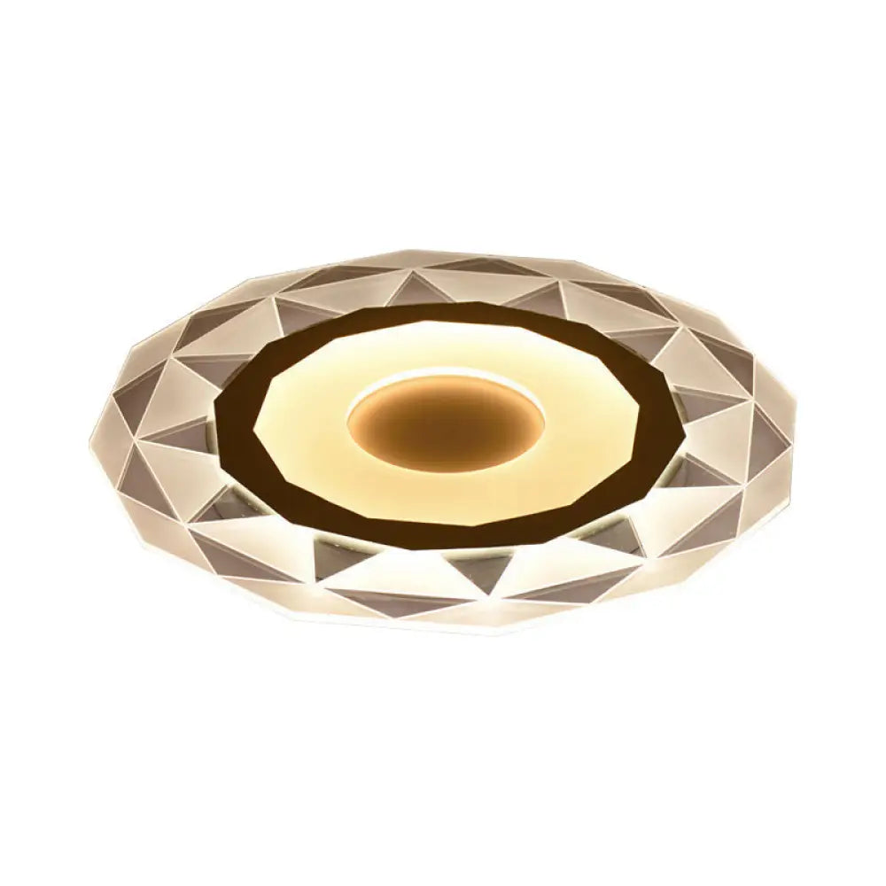 DecorBites™ Minimalistic White Acrylic LED Wall Lamp for Bedroom - Diamond Twig Flower Design