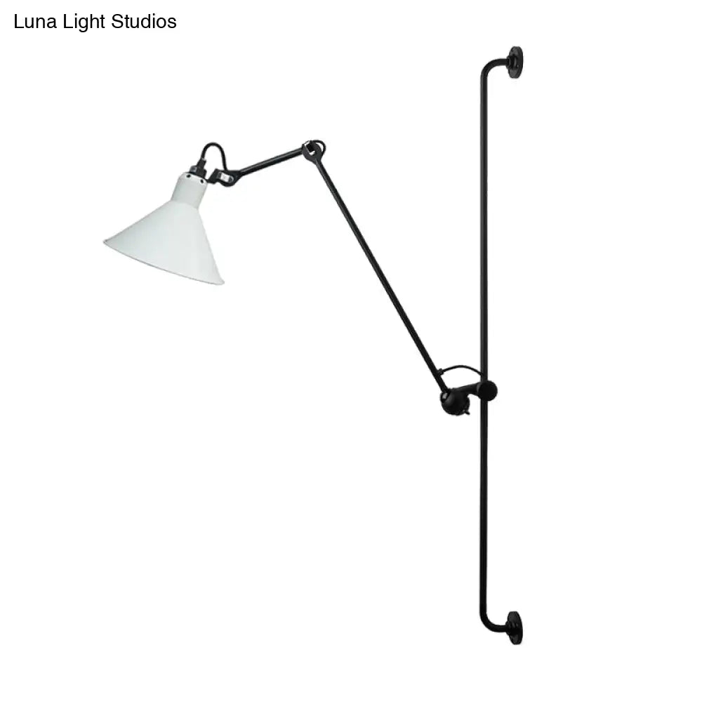 DecorBites™ Modern 1-Head Sconce Lighting with Metal Shade - Red/Yellow Conical Wall Mount Lamp for Bedside