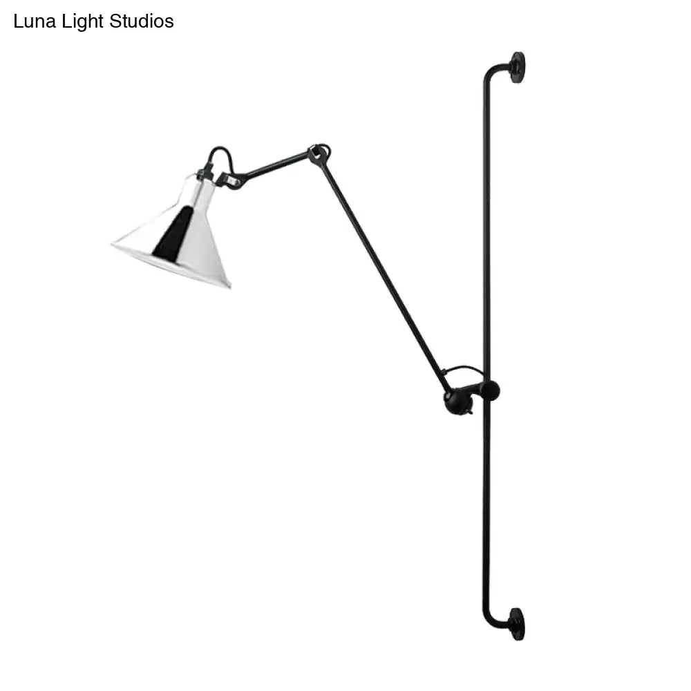 DecorBites™ Modern 1-Head Sconce Lighting with Metal Shade - Red/Yellow Conical Wall Mount Lamp for Bedside