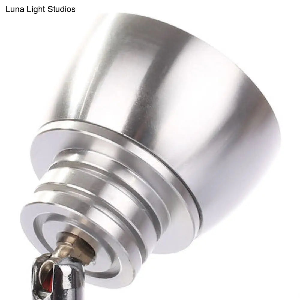 DecorBites™ Modern 1-Light Chrome Corridor Wall Sconce with Dome Metal Shade in Warm/White Light