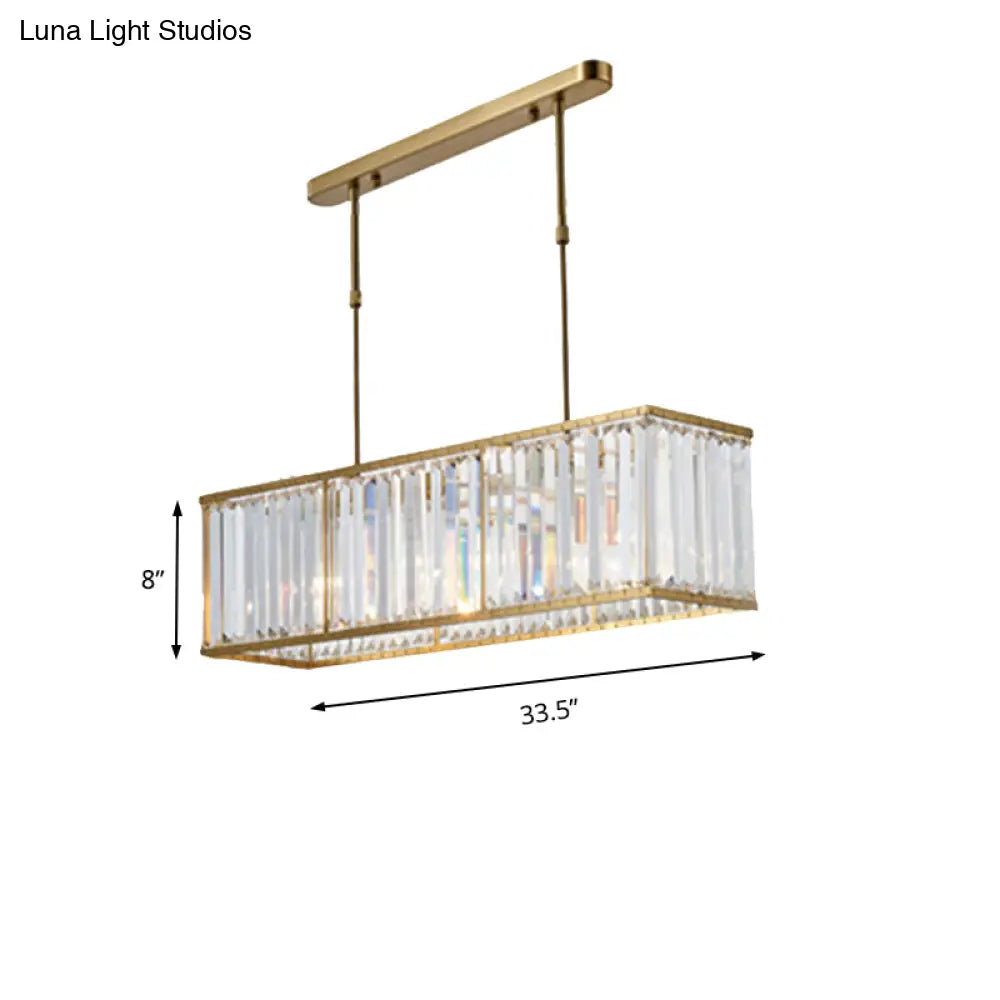 DecorBites™ Modern 3-Light Clear Crystal Chandelier for Bedroom and Dining Room