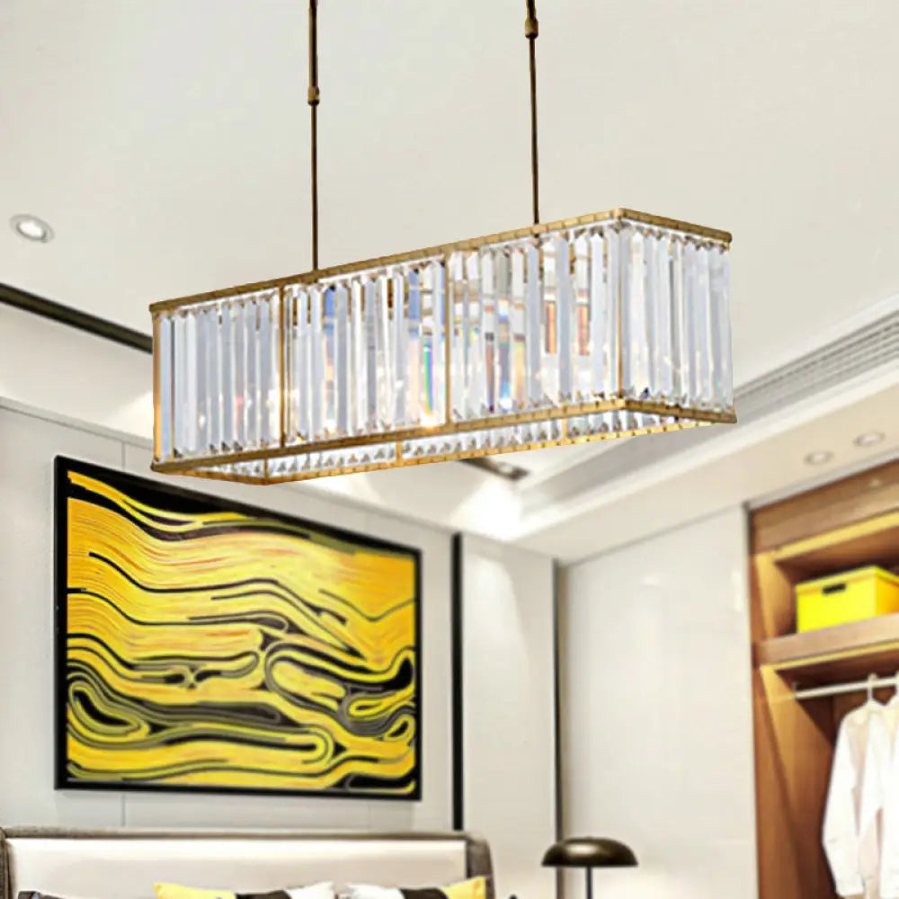 DecorBites™ Modern 3-Light Clear Crystal Chandelier for Bedroom and Dining Room