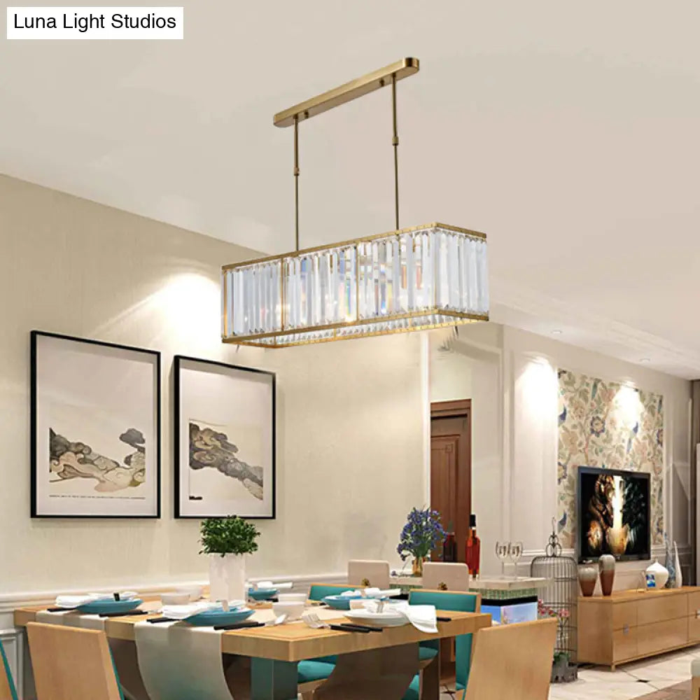 DecorBites™ Modern 3-Light Clear Crystal Chandelier for Bedroom and Dining Room
