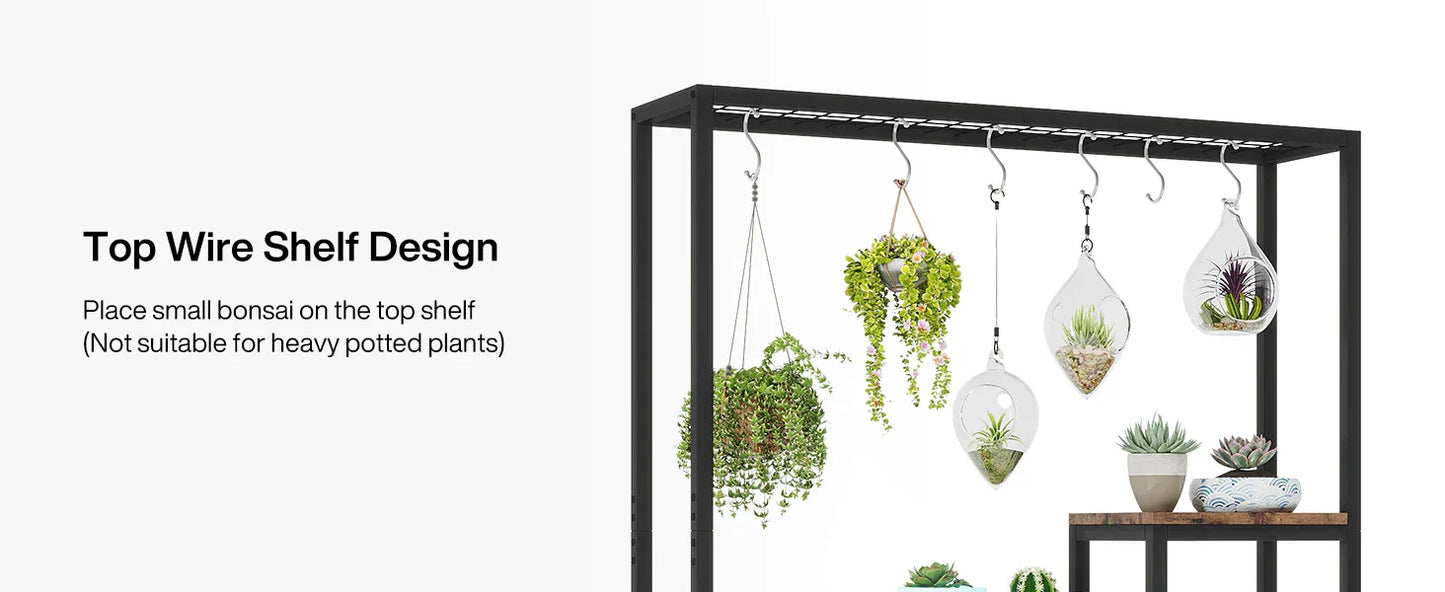DecorBites™ Modern 5-Tier Tall Metal Plant Stand