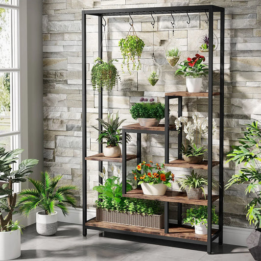 DecorBites™ Modern 5-Tier Tall Metal Plant Stand