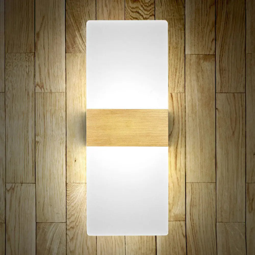 DecorBites™ Modern Acrylic Geometric LED Wall Sconce Lamp: Stylish Bedside Lighting Fixture