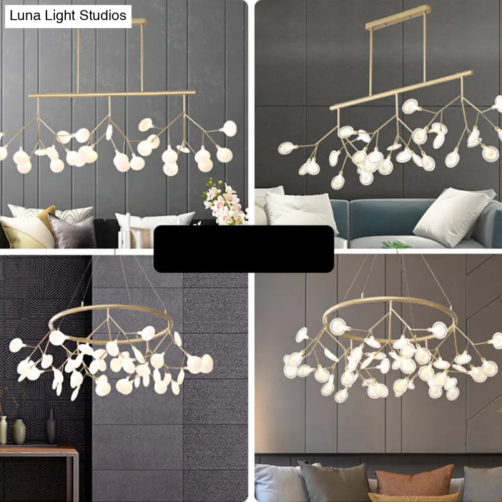 DecorBites™ Modern Acrylic LED Pendant Light Fixture with 27 Heads for Living Room