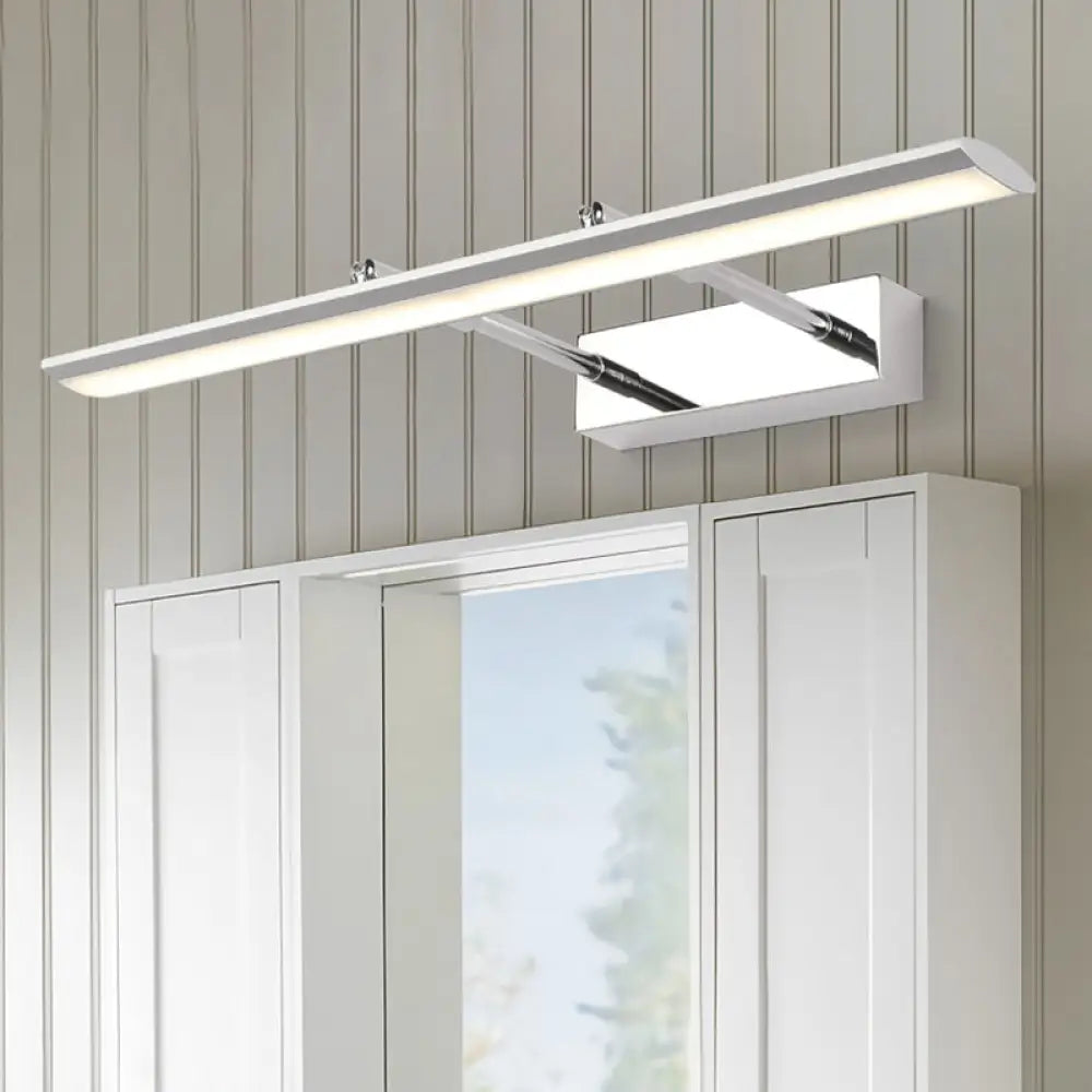 DecorBites™ Modern Acrylic LED Vanity Lighting Fixture in Black/Chrome, 15"/19" Wide