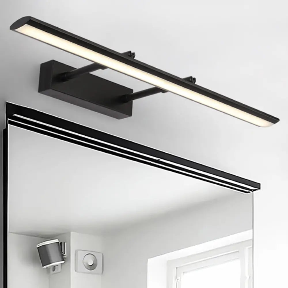 DecorBites™ Modern Acrylic LED Vanity Lighting Fixture in Black/Chrome, 15"/19" Wide
