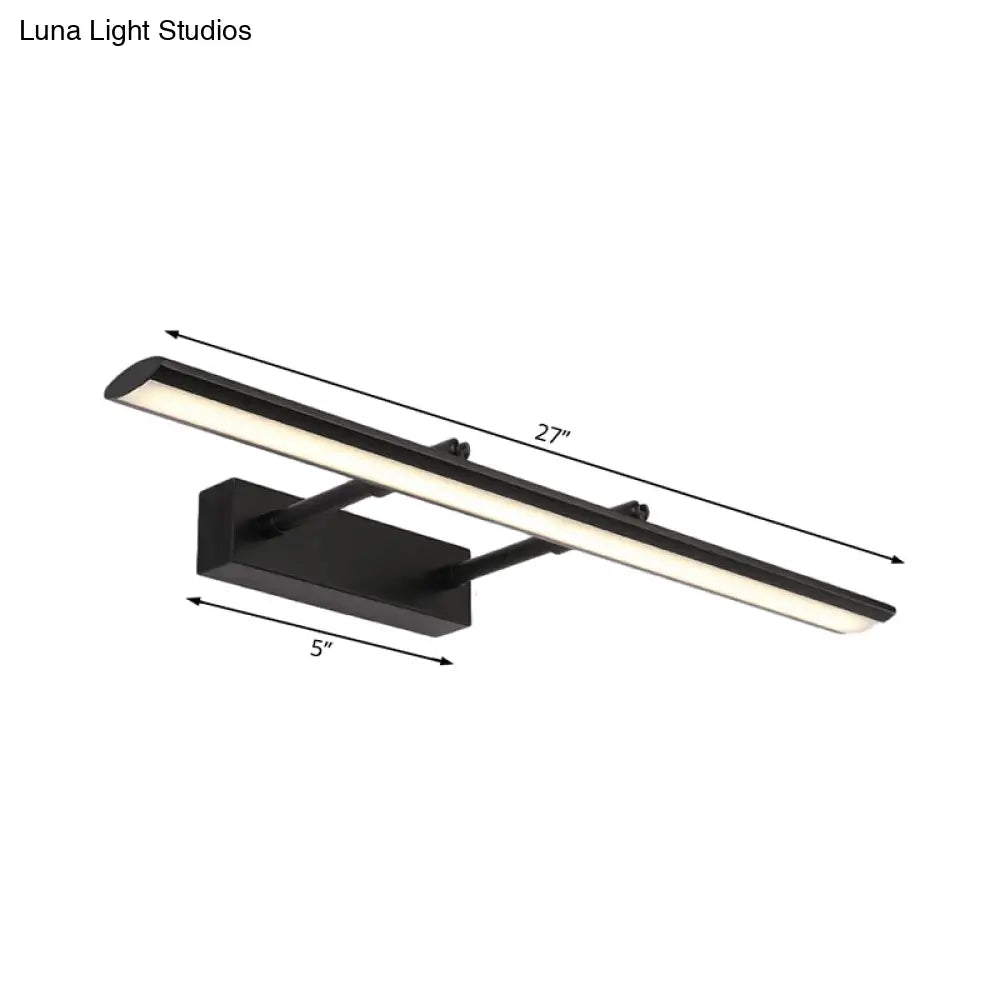 DecorBites™ Modern Acrylic LED Vanity Lighting Fixture in Black/Chrome, 15"/19" Wide