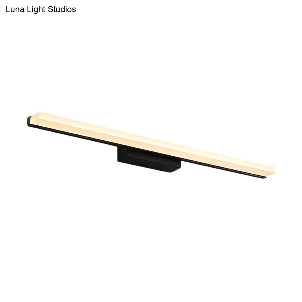 DecorBites™ Modern Acrylic Linear Vanity Wall Sconce - LED Lighting Fixture in Black with Warm/White Light