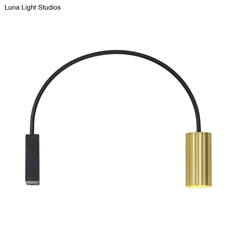 DecorBites™ Modern Arched LED Wall Mount Light for Living Room, Metallic Wall Lighting Fixture