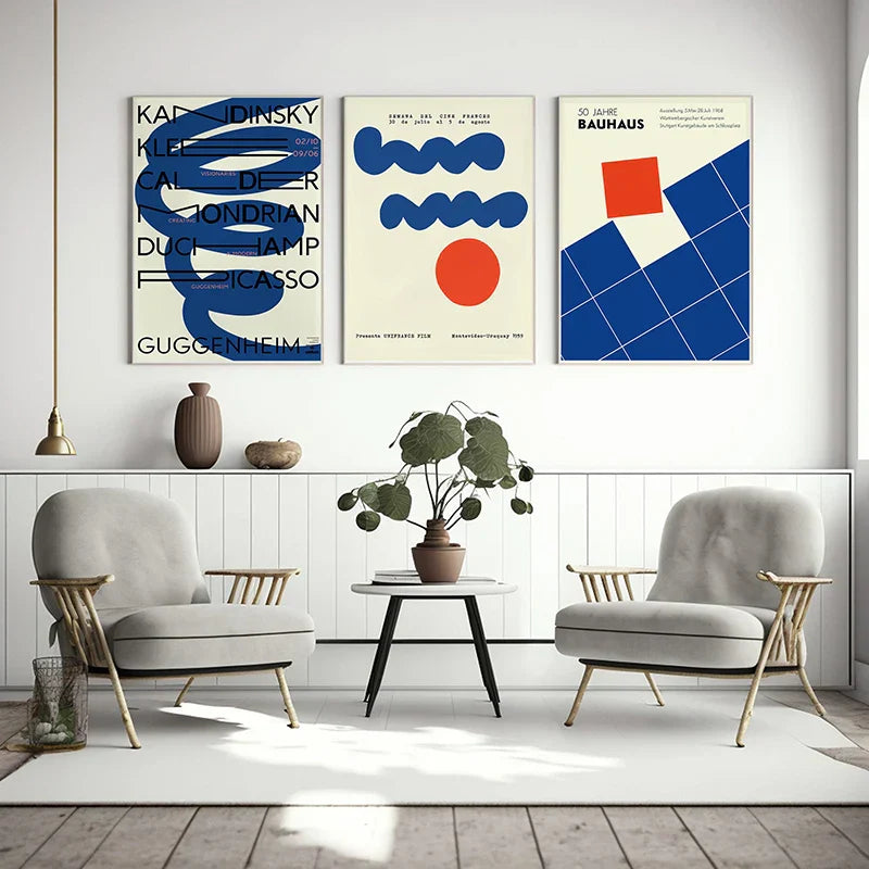DecorBites™ Modern Bauhaus Exhibition Posters - Abstract Canvas Art