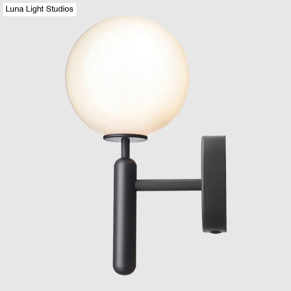 DecorBites™ Modern Bedside Wall Lamp - Simple Black Light Fixture with Glass Shade