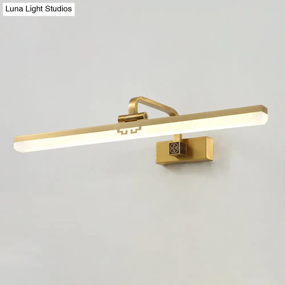 DecorBites™ Modern Black/Brass Metal Wall Sconce LED Vanity Light for Dressing Table