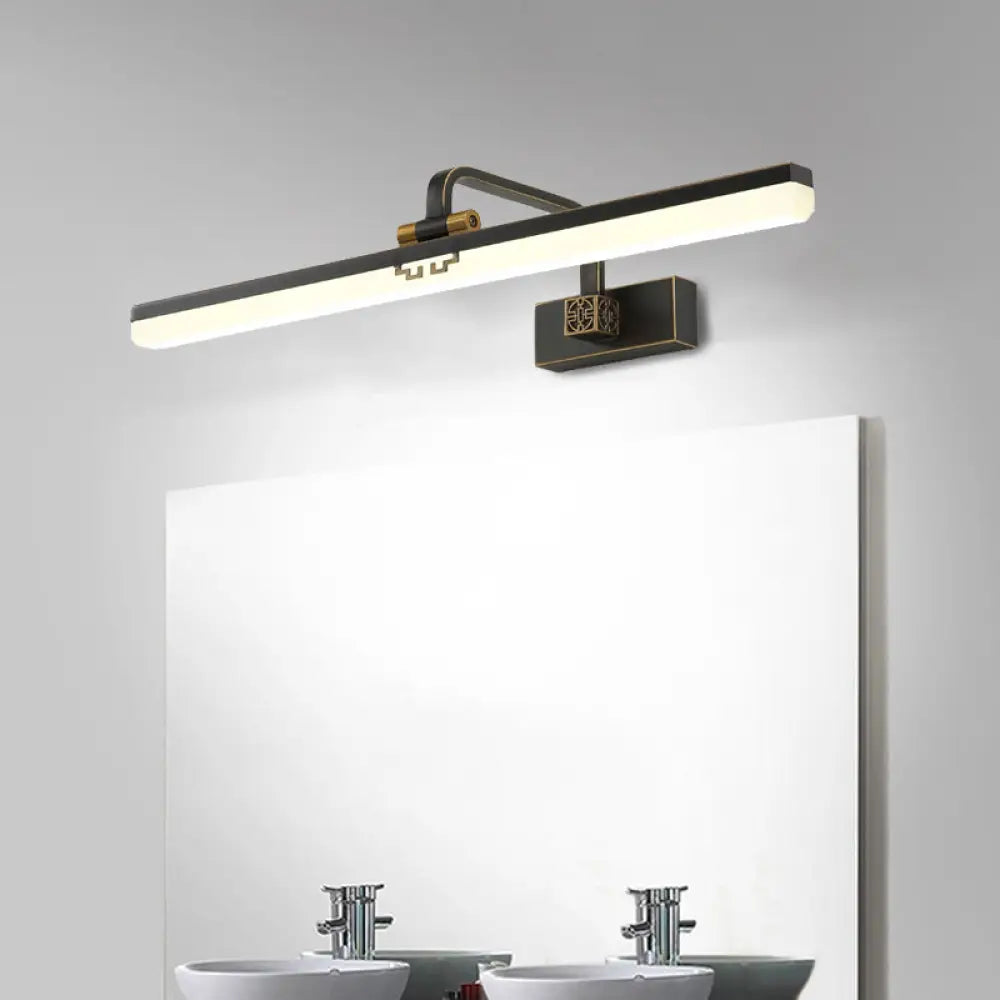 DecorBites™ Modern Black/Brass Metal Wall Sconce LED Vanity Light for Dressing Table