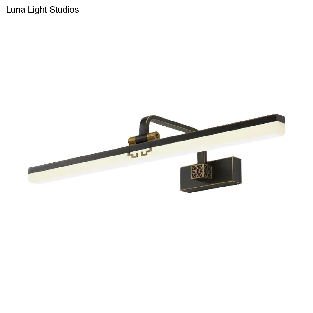 DecorBites™ Modern Black/Brass Metal Wall Sconce LED Vanity Light for Dressing Table