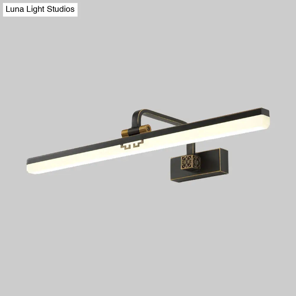 DecorBites™ Modern Black/Brass Metal Wall Sconce LED Vanity Light for Dressing Table