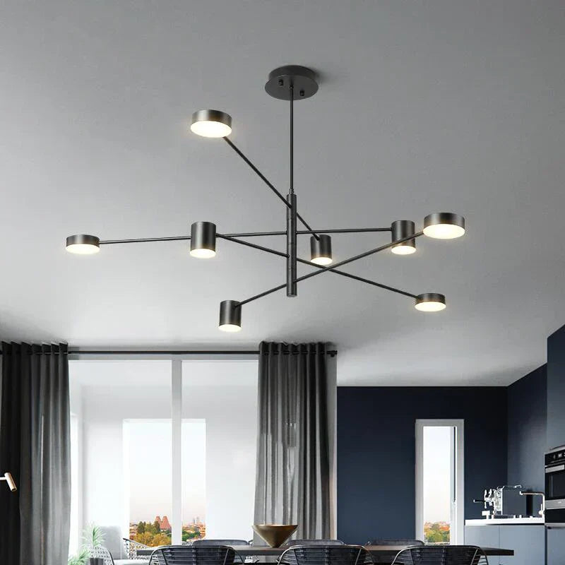 DecorBites™ Modern Black Chandelier: Nordic Style Home Lighting