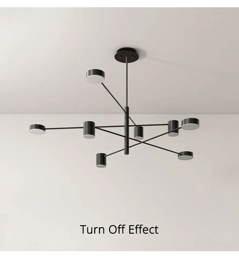 DecorBites™ Modern Black Chandelier: Nordic Style Home Lighting